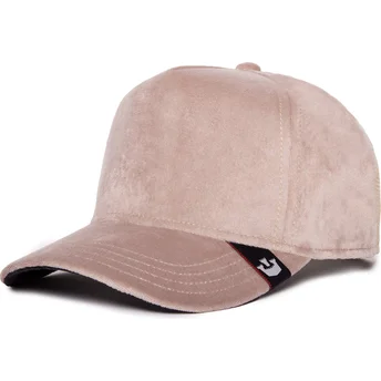 Beige Velour Trucker-Kappe Blank The Farm von Goorin Bros.