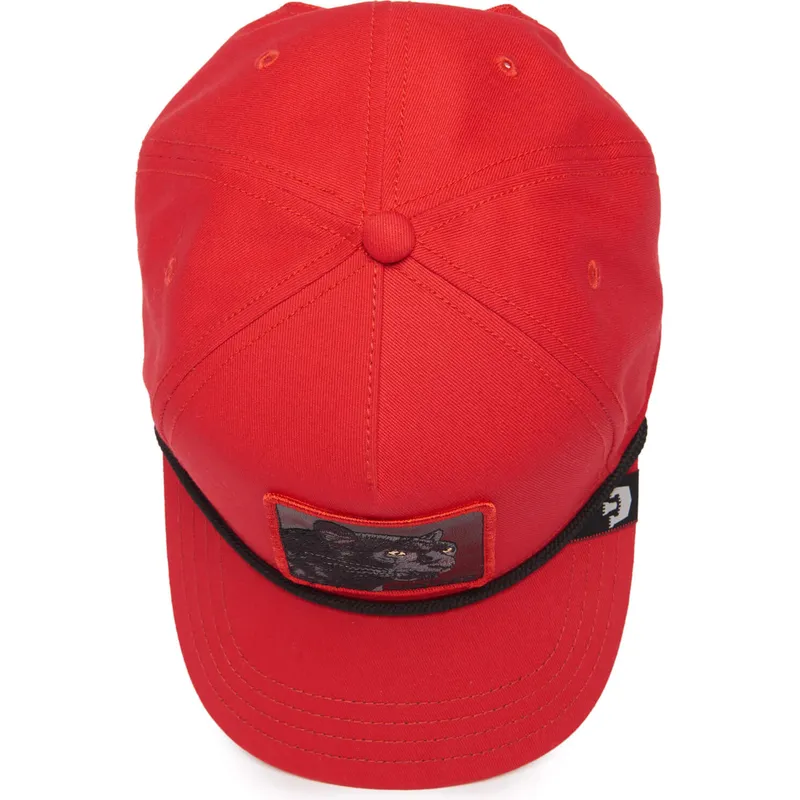 shapka-izvita-chervena-snapback-na-gorra-curva-roja-snapback-pantera-panther-100-the-farm-all-over-canvas-the-farm-ot-goorin-bro