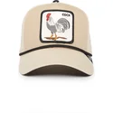 goorin-bros-beige-snapback-kappe-mit-gebogenem-schirm-gallo-cock-rooster-100-the-farm-all-over-canvas