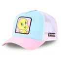 capslab-looney-tunes-piolin-loo8-twe1-trucker-cap-in-blau-weiss-und-rosa