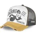 trucker-cap-weiss-schwarz-und-gelb-duffy-duck-loo8-duc1-looney-tunes-von-capslab