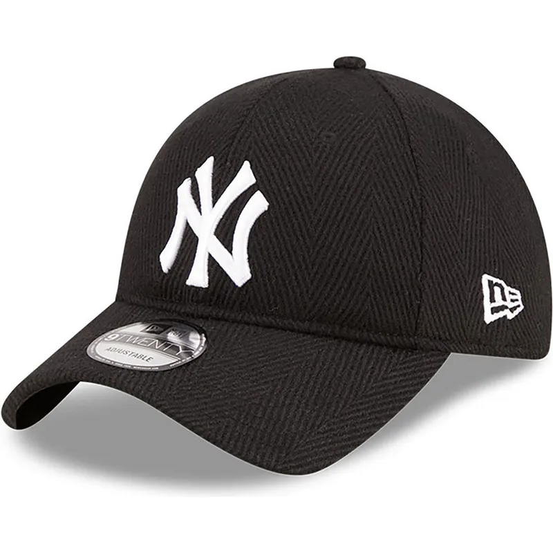 shapka-izvita-cherna-reguliruem-9twenty-herringbone-na-new-york-yankees-mlb-ot-new-era shapka-izvita-cherna-reguliruem-9twenty-herringbone-na-new-york-yankees-mlb-ot-new-era