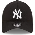 schwarze-verstellbare-gebogene-kappe-9twenty-herringbone-der-new-york-yankees-mlb-von-new-era