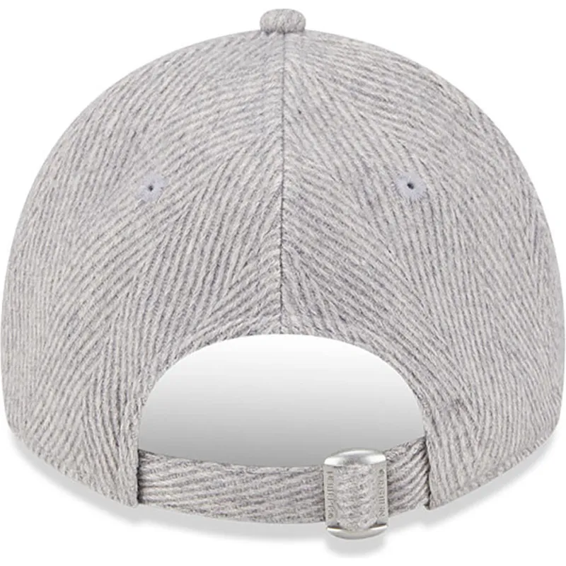 shapka-izvita-siv-reguliruem-9twenty-herringbone-na-new-york-yankees-mlb-ot-new-era