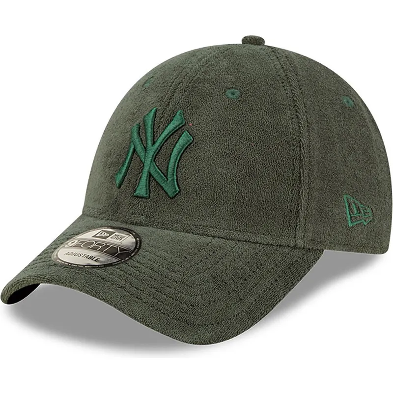 shapka-izvita-zelena-reguliruem-9forty-towelling-na-new-york-yankees-mlb-ot-new-era