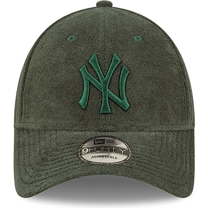 shapka-izvita-zelena-reguliruem-9forty-towelling-na-new-york-yankees-mlb-ot-new-era