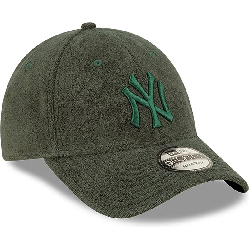 shapka-izvita-zelena-reguliruem-9forty-towelling-na-new-york-yankees-mlb-ot-new-era