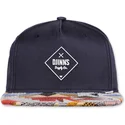 djinns-snapback-cap-in-marineblau-mit-rubber-aztek-design