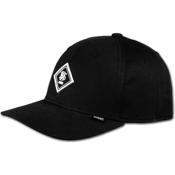 Djinns Шапка с Извита Козирка Brushed Twill TrueFit 2.0 Черна Регулируема