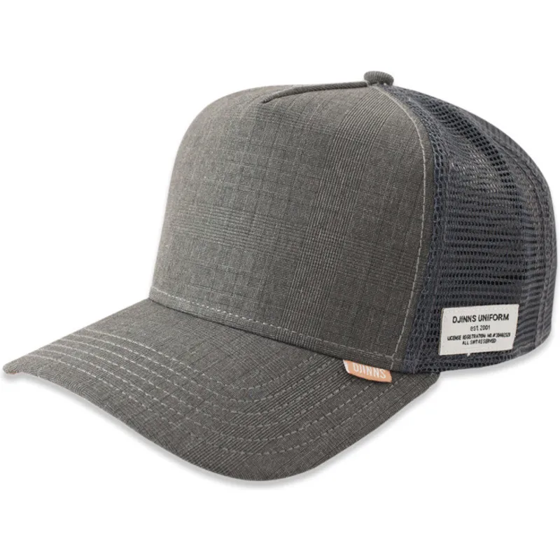 trucker-cap-grau-hft-glencheck-von-djinns