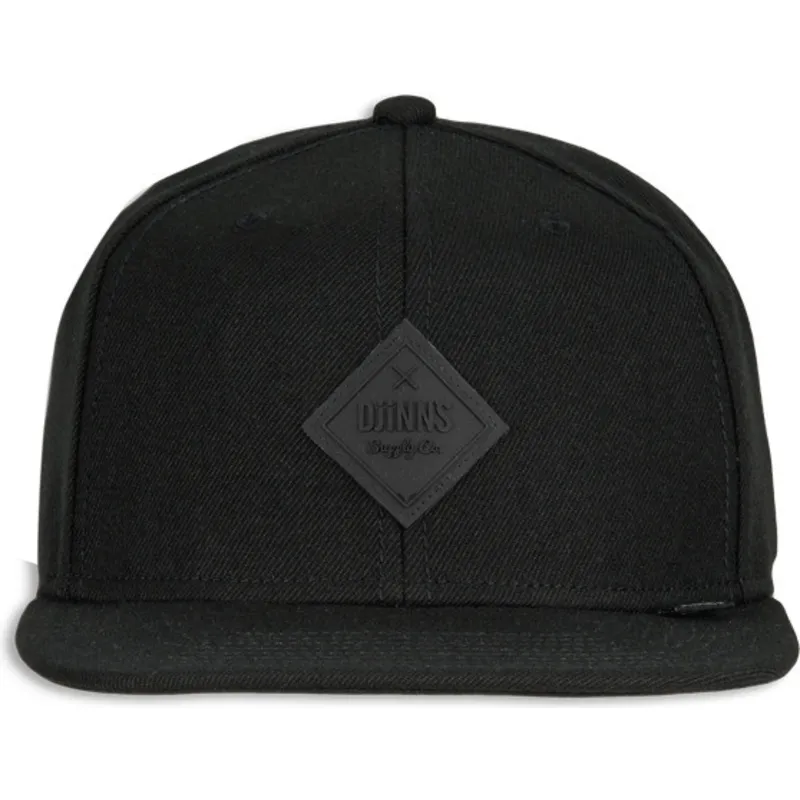 schwarze-flache-snapback-kappe-monochrome-von-djinns