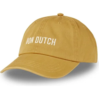 Шапка извита жълт регулируем DC CA от Von Dutch