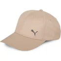 gorra-curva-beige-ajustable-metal-cat-de-puma