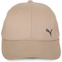 gorra-curva-beige-ajustable-metal-cat-de-puma