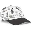 verstellbare-schwarz-weisse-kinder-cap-mit-gebogenem-schirm-essentials-cat-logo-von-puma