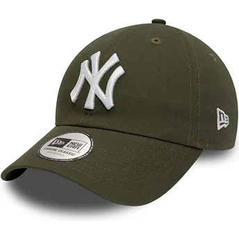 New Era Извита Козирка 9TWENTY League Essential New York Yankees MLB Зелена Регулируема Шапка