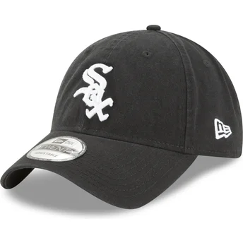 New Era Извита Козирка 9TWENTY Core Classic Chicago White Sox MLB Черна Регулируема Шапка