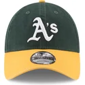 gron-og-gul-justerbar-buet-kasket-9twenty-core-classic-fra-oakland-athletics-mlb-fra-new-era