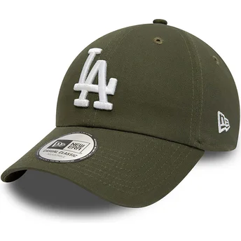 Шапка извита зелена регулируем 9TWENTY League Essential на Los Angeles Dodgers MLB от New Era