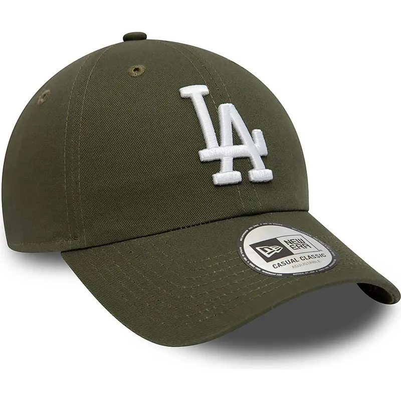 shapka-izvita-zelena-reguliruema-9twenty-league-essential-na-los-angeles-dodgers-mlb-ot-new-era