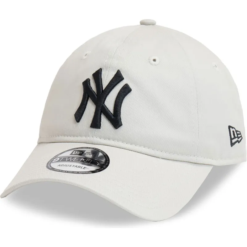new-era-izvita-kozirka-cherno-logo-9twenty-league-essential-new-york-yankees-mlb-bezhova-reguliruema-shapka