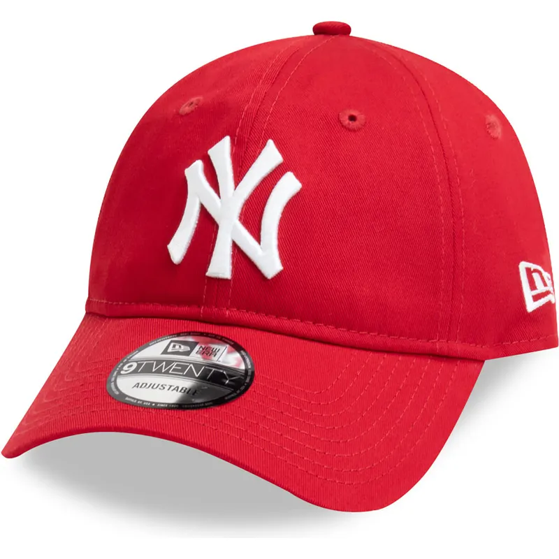 shapka-izvita-chervena-reguliruem-9twenty-league-essential-na-new-york-yankees-mlb-ot-new-era