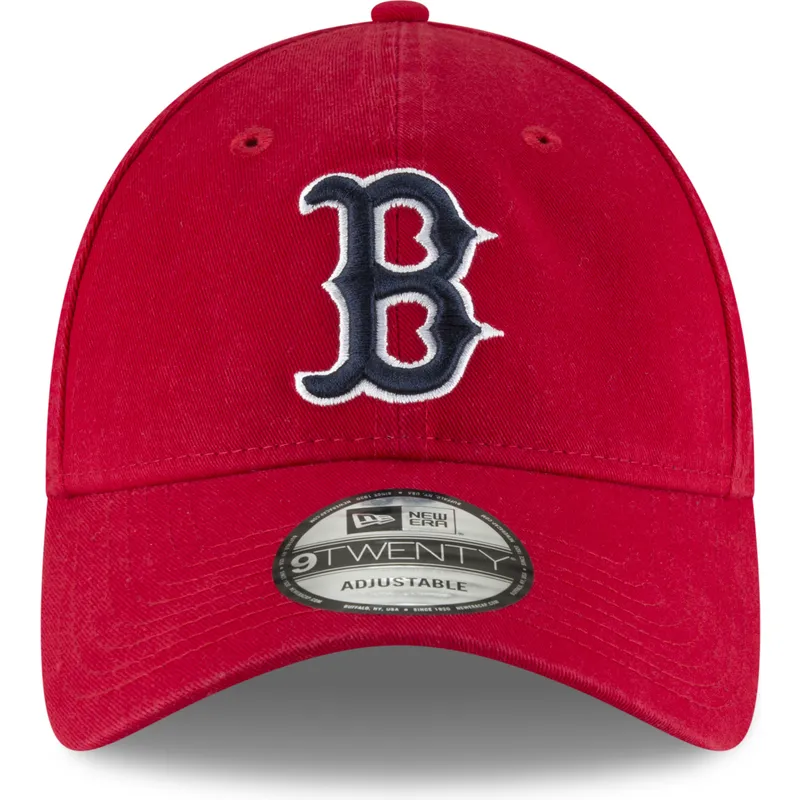shapka-izvita-chervena-reguliruem-9twenty-core-classic-na-boston-red-sox-mlb-ot-new-era