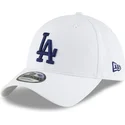 hvid-justerbar-buet-kasket-med-blat-logo-9twenty-core-classic-fra-los-angeles-dodgers-mlb-fra-new-era