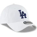 hvid-justerbar-buet-kasket-med-blat-logo-9twenty-core-classic-fra-los-angeles-dodgers-mlb-fra-new-era