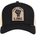 djinns-sort-og-beige-rebellion-hft-trucker-kasket