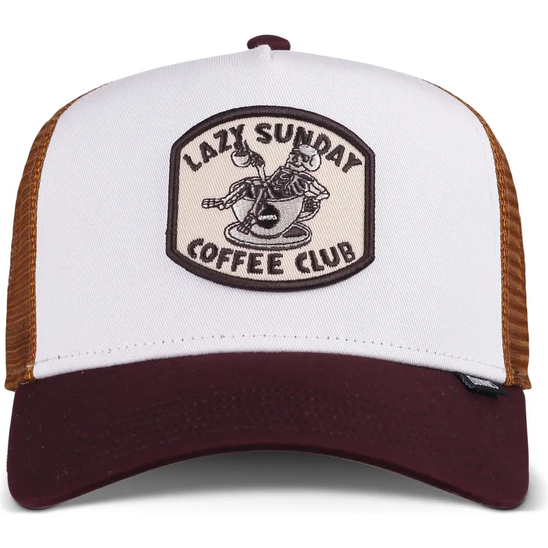 gorra-trucker-hvid-brun-og-granat-coffee-club-hft-fra-djinns