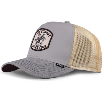 Gorra trucker grå og beige Coffee Club HFT fra Djinns