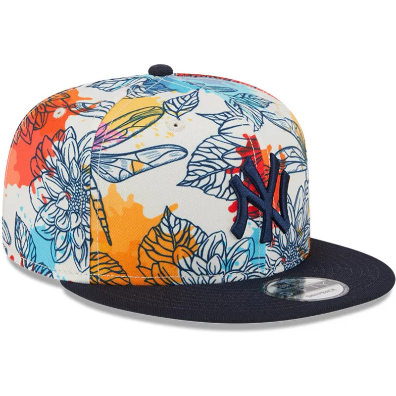 shapka-ploska-mnogocveten-snapbek-9fifty-spring-na-new-york-yankees-mlb-ot-new-era
