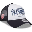 weisse-und-marineblaue-9forty-a-frame-team-trucker-kappe-der-new-york-yankees-mlb-von-new-era