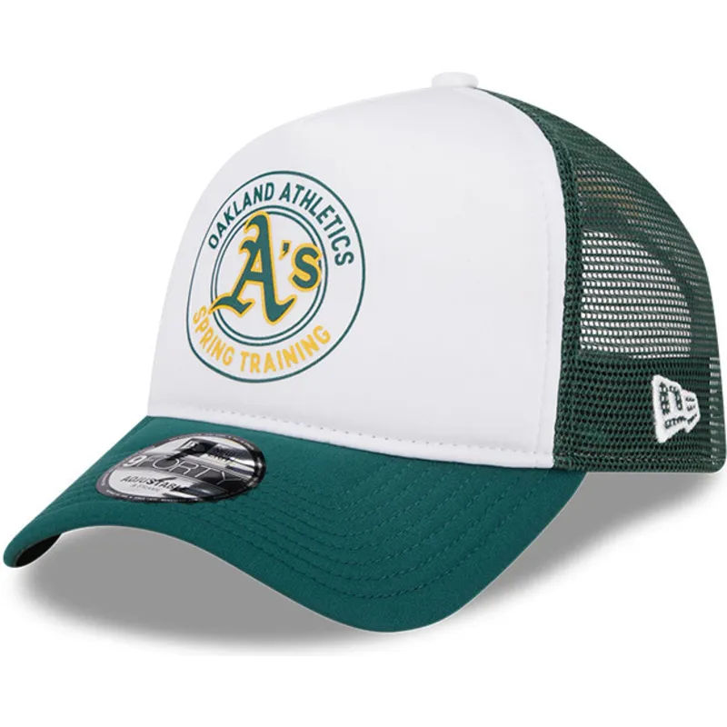 shapka-izvita-traker-zelena-snapbek-9forty-a-frame-circle-na-oakland-athletics-mlb-ot-new-era
