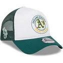 casquette-trucker-blanche-et-verte-9forty-a-frame-circle-oakland-athletics-mlb-new-era