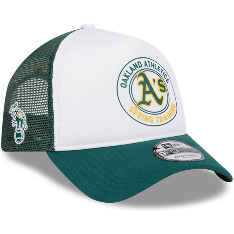 shapka-izvita-traker-zelena-snapbek-9forty-a-frame-circle-na-oakland-athletics-mlb-ot-new-era