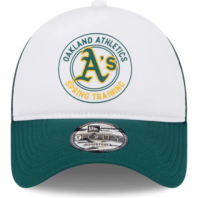 shapka-izvita-traker-zelena-snapbek-9forty-a-frame-circle-na-oakland-athletics-mlb-ot-new-era