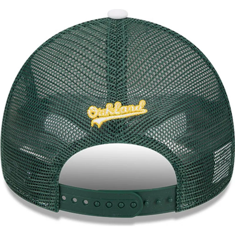 shapka-izvita-traker-zelena-snapbek-9forty-a-frame-circle-na-oakland-athletics-mlb-ot-new-era