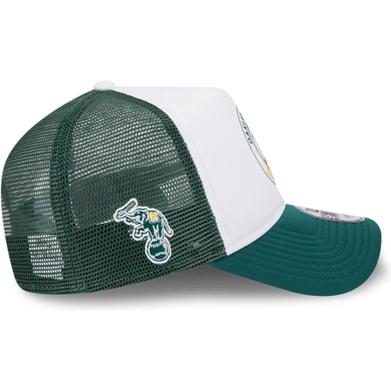 shapka-izvita-traker-zelena-snapbek-9forty-a-frame-circle-na-oakland-athletics-mlb-ot-new-era