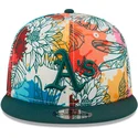 shapka-ploska-mnogocveten-snapbek-9fifty-spring-na-oakland-athletics-mlb-ot-new-era