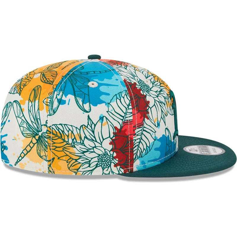 shapka-ploska-mnogocveten-snapbek-9fifty-spring-na-oakland-athletics-mlb-ot-new-era