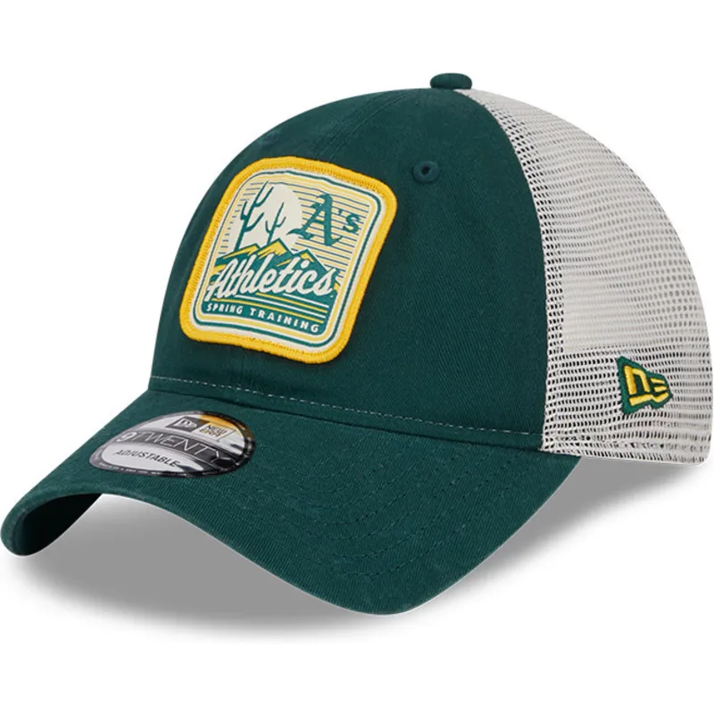 shapka-izvita-traker-zelena-snapbek-9twenty-stripe-na-oakland-athletics-mlb-ot-new-era
