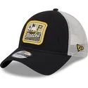 schwarze-und-weisse-trucker-kappe-9twenty-stripe-der-pittsburgh-pirates-mlb-von-new-era