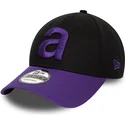 schwarze-und-violette-verstellbare-curved-cap-9forty-contrast-von-aprilia-piaggio-von-new-era