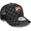 shapka-izvita-traker-cherna-snapbek-9forty-a-frame-all-over-print-check-na-ducati-motor-motogp-ot-new-era