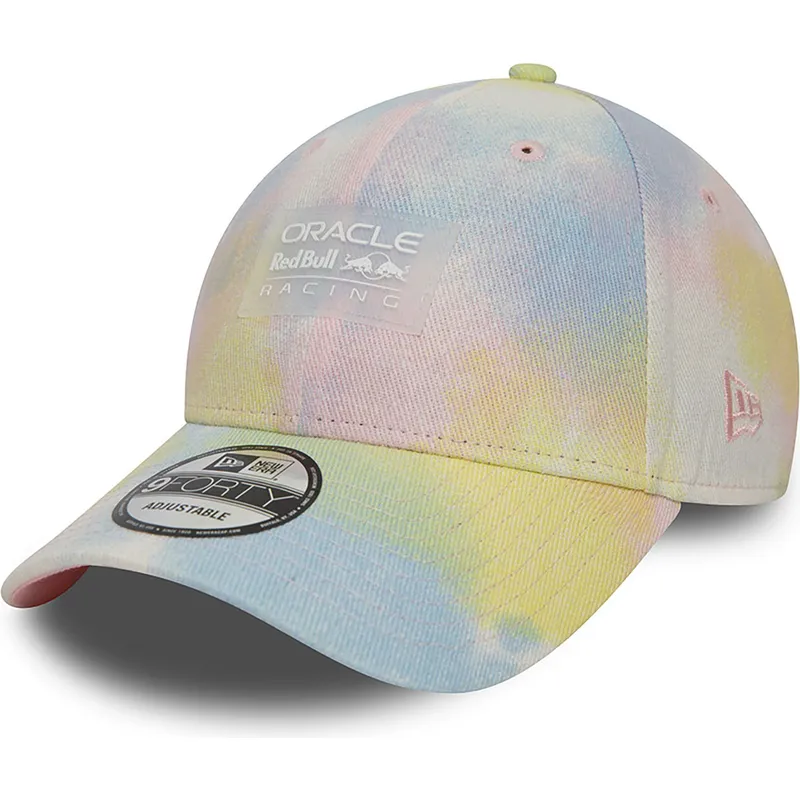 shapka-izvita-mnogocveten-snapbek-9forty-tie-dye-denim-na-red-bull-racing-formula-1-ot-new-era