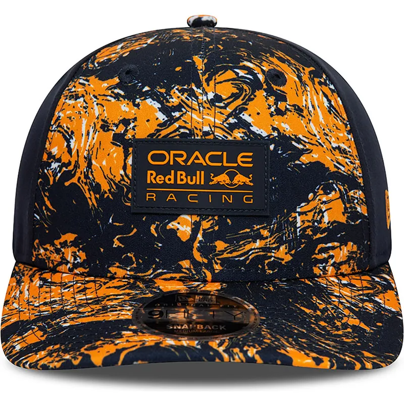 shapka-izvita-oranzhev-snapbek-9fifty-all-over-print-na-red-bull-racing-formula-1-ot-new-era