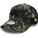 shapka-izvita-traker-cherna-snapbek-9forty-a-frame-poly-print-na-valentino-rossi-vr46-motogp-ot-new-era
