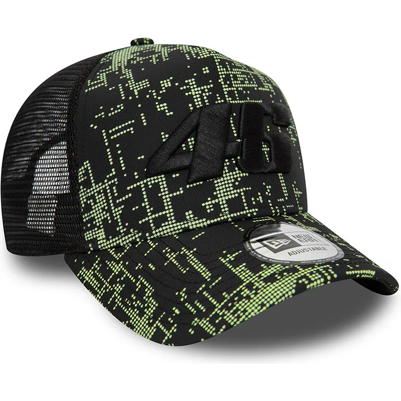 shapka-izvita-traker-cherna-snapbek-9forty-a-frame-poly-print-na-valentino-rossi-vr46-motogp-ot-new-era